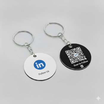TapClub Round Linkedin NFC Keychain