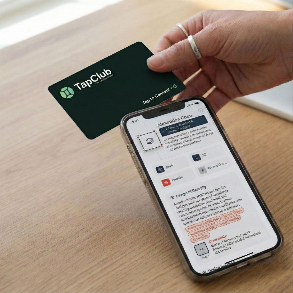 info 3 NFC Business Card, Keychains & Stands | Tapclub